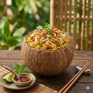 Fried Rice With Coconut & Chicken