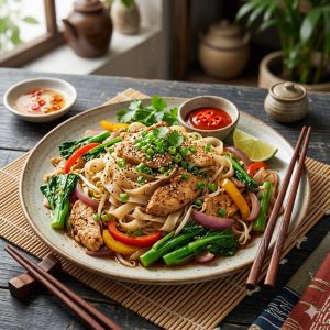 Sti Fried Rice Noodles With Chicken